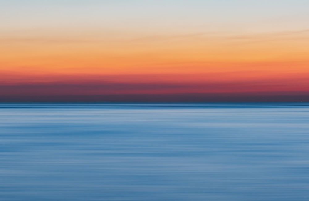 A sunset on the beach